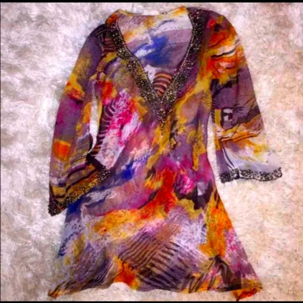 Solitaire swim coverup